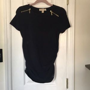 Dark navy fitted t shirt